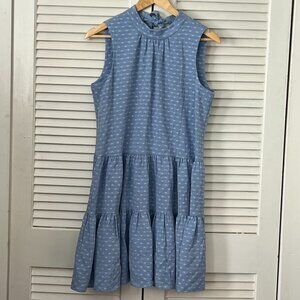 Calvin Klein Light Blue Sleeveless Tiered Mini Dress